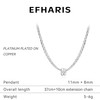 EFHARIS Women Good Luck Multi Strand Necklace with Charm Platinum