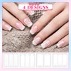ElevateTech Adesivo per manicure francese, 40 fogli, per manicure francese,