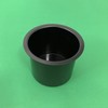 Yuanhe Single Aluminum Jumbo Poker Table Cup Holder in Black