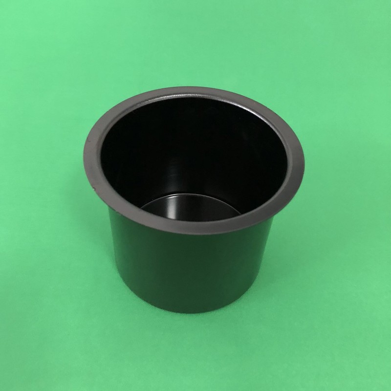 Yuanhe Single Aluminum Jumbo Poker Table Cup Holder in Black