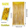 3 Pack 3.3 x 6.6 ft Gold Tinsel Fringe Curtains,