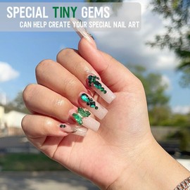 90Pcs Green Nail Rhinestones 6 Shapes Emerald Green Cute Nail Gems Flatback Heart Rhinestones K9 Glass Stones Nail Art Diamonds Crystals jewels Nail Charms for Arylic Nails Face Eyes Makeup DIY Crafts