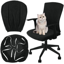 Moukeren 4 Pack Computer Office Chair Covers Set Stretchable Removable Office Chair Seat and Back Cover Elastic Fit Desk Computer Slipcover