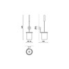 ZACK | ZACK 40211 MARINO Toilet Brush Set (Wall-Mount Type)