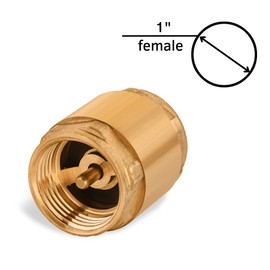 Brass One Way Check Valve 1 inch Backflow Preventer Female NPT Thread For Plumbing and Industrial Applications 1" Float Reinforced Valve For Water Boiler Heating System