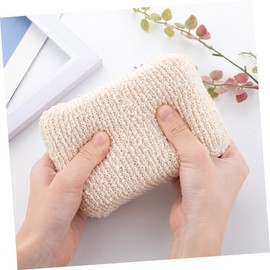Gatuida 2Pcs Exfoliating Bath Scrubbers Soft Beige Shower Sponges for Home Bathing Natural Material Refreshing Breathable for Skin Massage Fatigue Relief