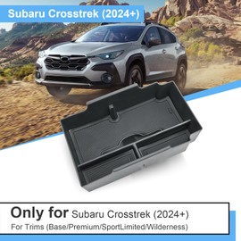 Coleya 2024 2025 2026 Crosstrek Accessories Center Console Organizer for Subaru Crosstrek (Premium/Sport/Limited/Wilderness),2025 Crosstrek&Impreza Console Tray Insert Organizer with Tissue Box Holder