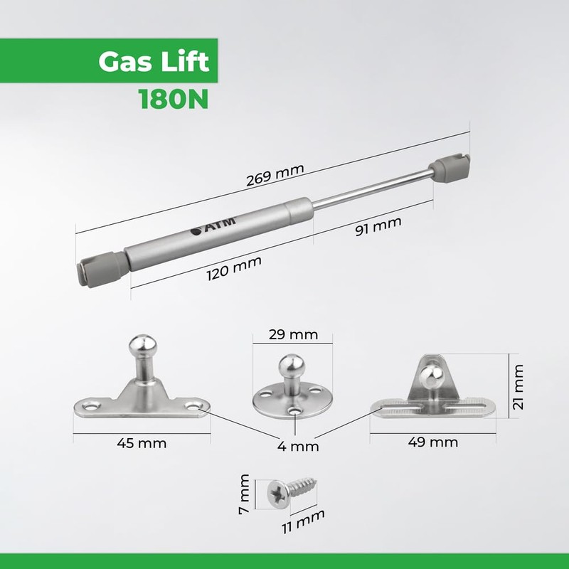ATM® Gas Pressure Damper for Furniture and Flap Fronts |