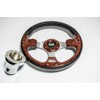 Huskey 12.5 Inch Wood Grain Racing Style Golf Cart Steering