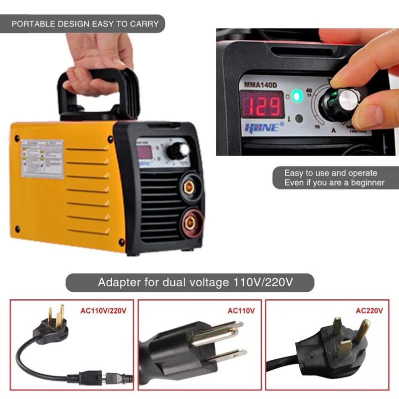 HONE ARC Welder 110V/220V, Actual 140Amp Stick Welder, Digital IGBT
