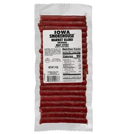 IOWA SMOKEHOUSE Market Blend Meat Sticks, Original - Snack Size & Ready to Eat, Made in USA (11 oz)