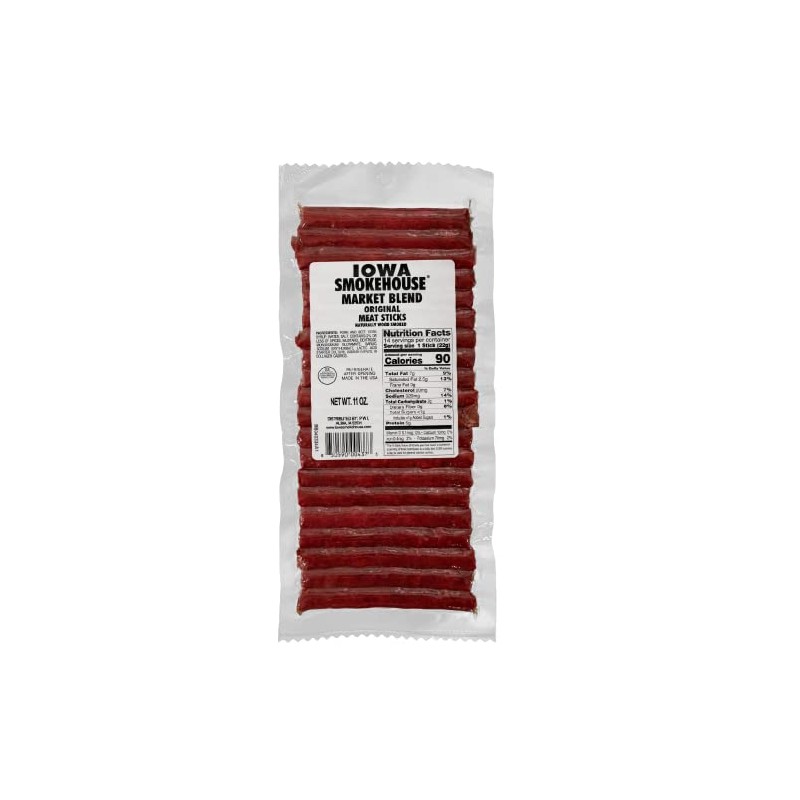 IOWA SMOKEHOUSE Market Blend Meat Sticks, Original - Snack Size