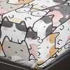 QOOMO Kawaii Kids Sheets Twin Size,Kawaii Cat 16" Deep Pocket