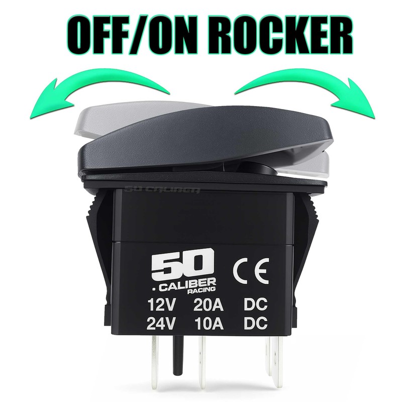 Waterproof Funny Rocker Switch 12v ON/Off, LED Backlit with Etched