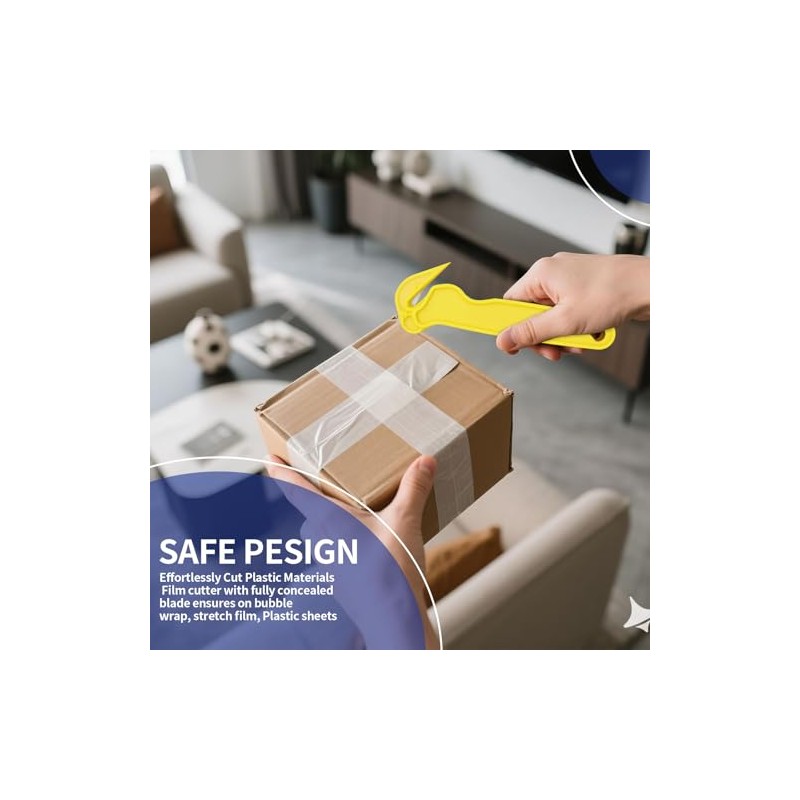 DAQUN 3 Pcs Yellow Box Opener Tool, Yellow Box Cutters,