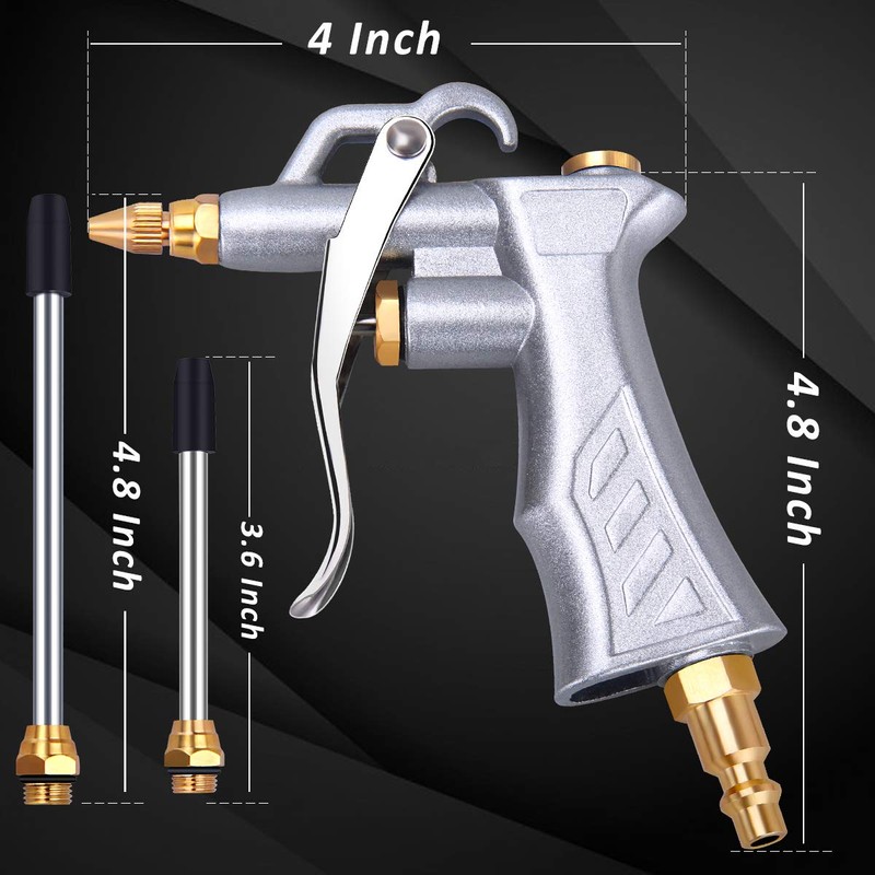 Industrial Air Blow Gun with Brass Adjustable Air Flow Nozzle