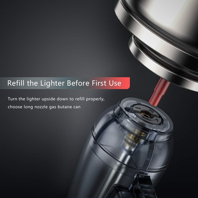 2 Pack Jet Lighter, Gas Butane Refillable Adjustable Flame Torch