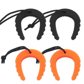 AKVIBG 4 Pcs Rubber Door Stopper, First Responder Door Stops Emergency Medical Services Gear Accessories Durable Door Stoppers Wedge for Police & Firefighter/Emergency Personnel, Black and Orange