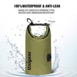 Unigear Waterproof Bag Waterproof Bag for Hiking, Kayaking, Fishing, Rafting, Camping, Skiing with Free Tribute