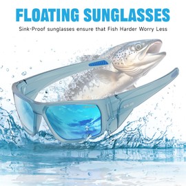 ACBLUCE Polarized Fishing Sunglasses for Men Women Teen Floating Driving Sports Boating Surfing Cycling Running Blue Sun Glasses