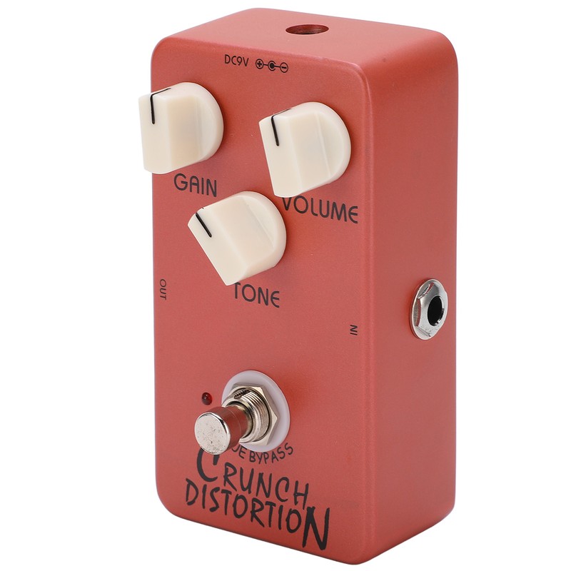 Distortion Pedal Dark Red Metal Classic British Rock Monoblock Guitar