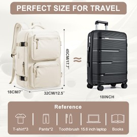 wassdins Large Travel Backpack for Men Women, Mochila de Viaje Carry on Backpack Flight Approved Luggage Backpack, Personal Item Travel Backpack Tiktok Backpack Waterproof Morral de Viage