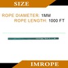 IMROPE 1mm x 1000 Feet Light Green Jute Rope, Twine