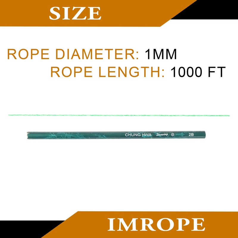 IMROPE 1mm x 1000 Feet Light Green Jute Rope, Twine