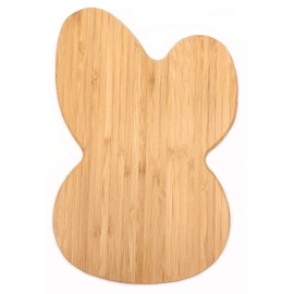 JB HOME COLLECTION 4919, Bamboo Food Plate for Snacks Appetizer Fruit Vegetable | Kids Meal Plate | Picnic Kitchen Party | Eco-Friendly Plates, Bunny Face with Long Ears Shaped, 11"x7.5", 2pc