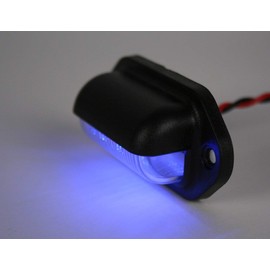 LED Convenience Courtesy LED Light - Bright BLUE internal LEDs - Waterproof, Compact 12vdc Fixture Truck, Auto, RV, Aircraft lighting