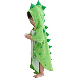Bath Poncho Children's Poncho Beach Towels with Hood Girls Boys Bath Towel Babies Toddler Shower Towels Soft Absorbent Bathrobe Dinosaur Towel for Bath, Swimming, Pool, Beach and Holiday