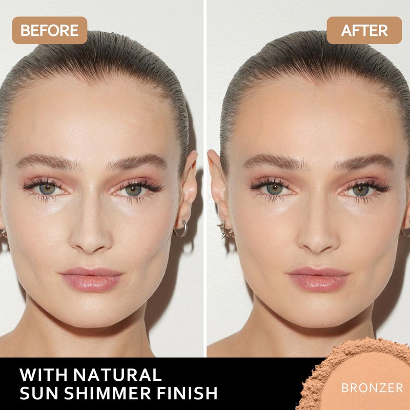 FV Natural Bronzer Powder, Long-Lasting & Waterproof, Glow Bronzing Powder,