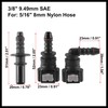 Hihaha 2 Set 3/8" 9.49mm SAE to 5/16" 8mm Fuel
