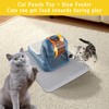 Cat Puzzle Feeder,Adjustable Difficulty Interactive Cat Food Treat Dispenser,Slow Feeder