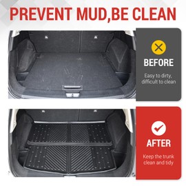 Utiiy Cargo Liner Fit for 2021-2024 Nissan Rogue Cargo Mat TPE All Weather Trunk Mat for 2021 2022 2023 2024 Nissan Rogue Accessories(Non Sport Model)