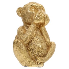 STOBAZA Delicate Resin Monkey Figurine Stylish Home Desktop Ornament Compact Monkey Sculpture for Cute Decor for Bedroom Office Spaces
