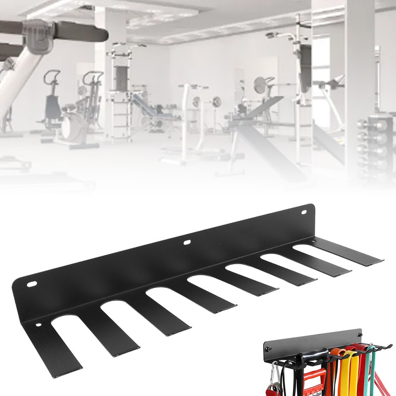 Gym Organizer Rack 8 Hook Versatile Gym Equipment Wall Rack