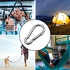 MYUYONG 6 PCS 304 Stainless Steel Carabiner Spring Snap Hook，Silver