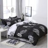 Michorinee Bed Linen 140 x 200 cm Black White Palm