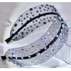J's select Women's Party Dance Headband, Hair Accessory, Black, Rhinestone