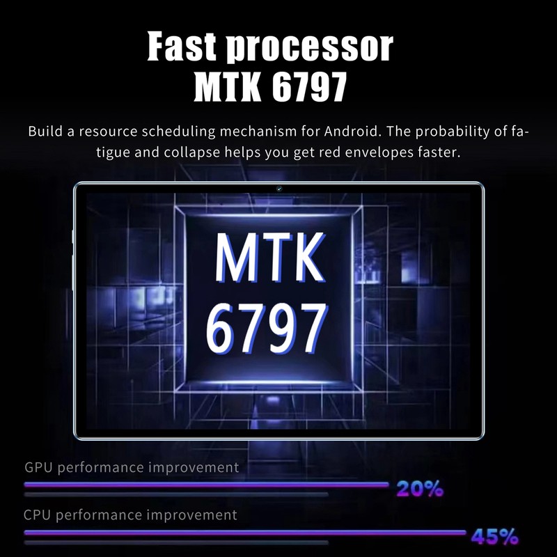 Tablet 8G+256GB Large Storage Capacity 7000mAh Battery 10.1 Inch Tablet