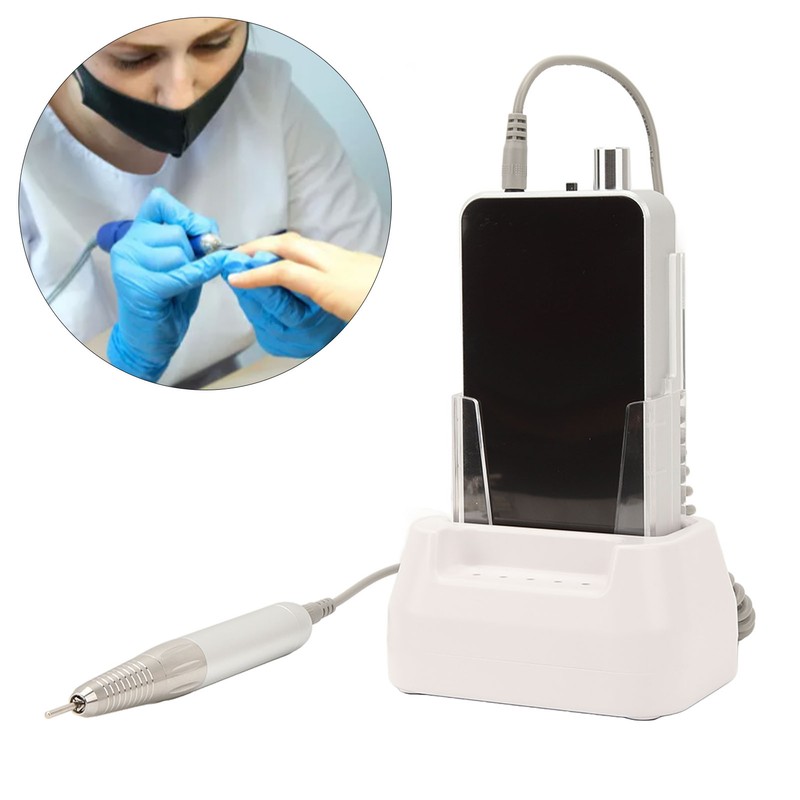Rechargeable Manicure File 0 To 35000rpm Large Screen Display Electric
