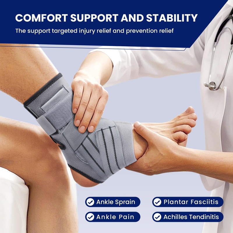 JOMVD Ankle Brace for Women Men, Adjustable Ankle Support with