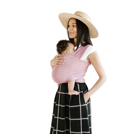Mãe Baby Fular Ergonómico para Bebé | Portabebé | Fular Elástico | Hasta 10Kg | Baby Wrap | Color Rosa Palo, 1 Pieza