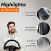 Upgrade4cars D-shape steering wheel cover in black, steering wheel protector,