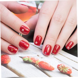 Minkissy 1pc Daisy Flower Nail Stickers Wood Pulp Manicure Decor Press Nails Decals DIY Beauty Accessories