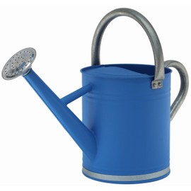Gardener Select (W3003GT-DB-6) Metal Watering Can - Modern Indoor & Outdoor Watering Pot with Handles for Flowers/Plants (3.5 Liter, Blue)
