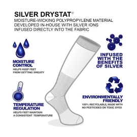 Vitalsox Italy Recovery, On Your Feet All Day" TRUE Graduated Compression Socks, Silver Drystat, Caqui, XS