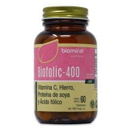 Ácido Fólico, Vitamina C, Hierro Y Proteína 60 Cap. Biomiral