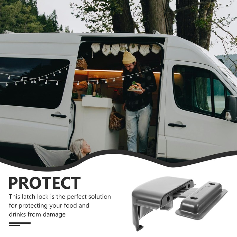 Mobestech Replacement Safety Buckle Camper Refrigerator Door Lock for Rvs
